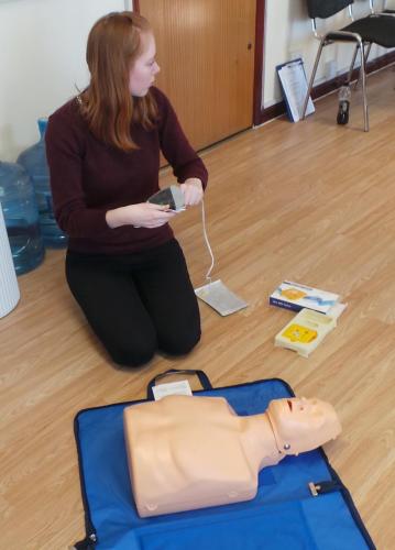 Carer undergoing CPR Training